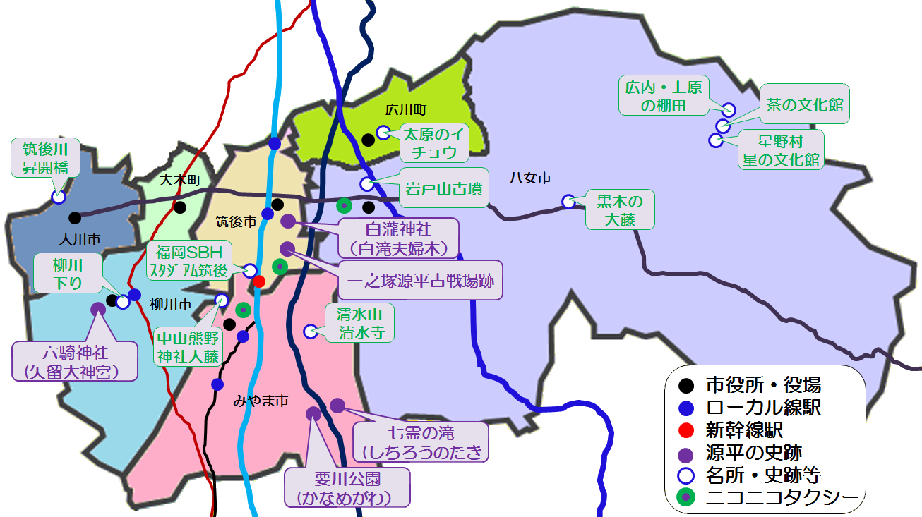 ニコニコグループ観光案内地図